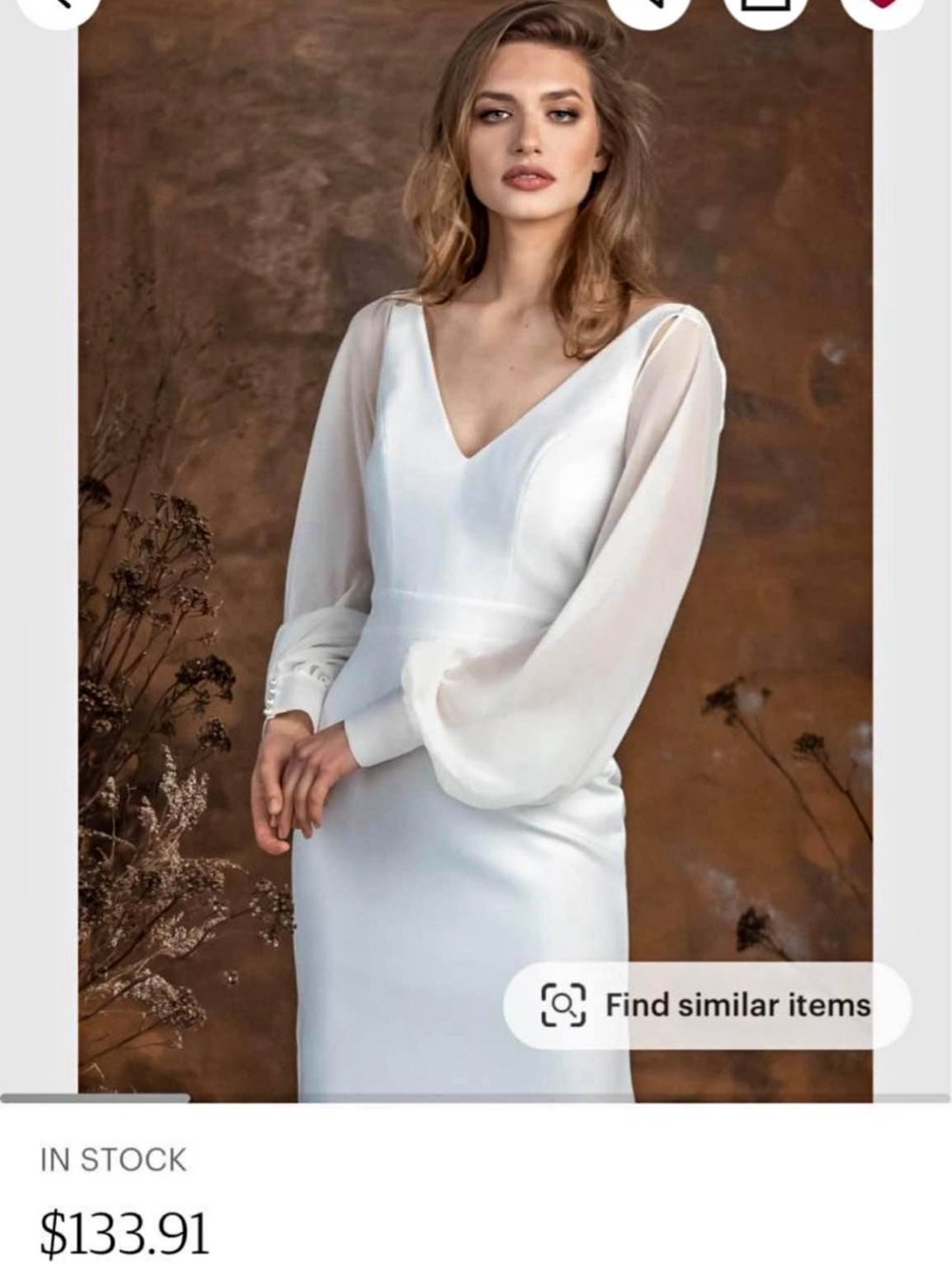 Elegant White Bishop Long Detachable Sleeve For Wedding Dress
